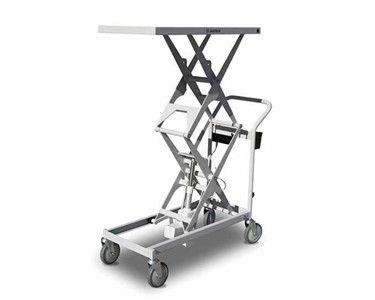 Castors and Industrial - Battery Powered Double Scissor Lift Trolley - 100kg capacity | SLB100