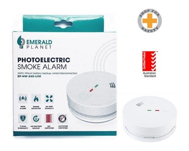 Emerald Planet - Wired Intercon Photoelectric Smoke Alarm Li Battery