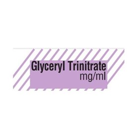 Drug Identification Label - Lilac | Glyceryl Trinitrate 10x35 HP op