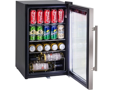 Schmick - Black Tropical Double Glazed Glass Door Bar Fridges | HUS-SC70-B