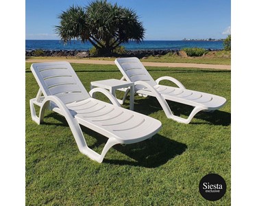Siesta Spain - Havana Sunlounger - White (1 Year Warranty)