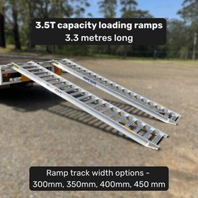 3.5 tonne loading ramps - 3.3m Aluminium Excavator & Machinery Ramps
