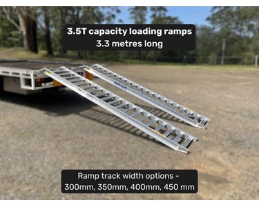 Whipps Ramps - 3.5 tonne loading ramps - 3.3m Aluminium Excavator & Machinery Ramps