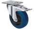 Blue Rubber Castors | TE21ENR_SB | Castors & Trolley Wheels