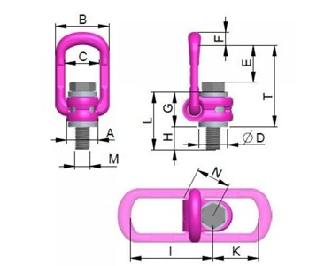 RUD - Load Ring | VLBG-Z UNC/UN Thread | Lifting Chain Fittings