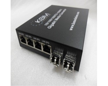 KSM Fibre Ethernet Switch | 2 Port Fibre to 4 Port 10/100/1000ba