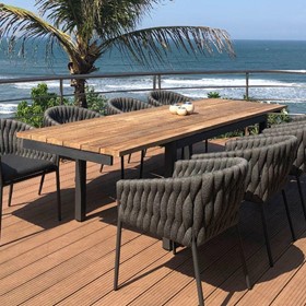 Extension Table With Palm Chairs | Marseille 280 - 9pc Outdoor Setting