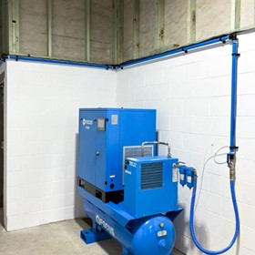 The Non-Disruptive, Commonsense Approach to Workshop Air at a New Tesla Auto Body Shop