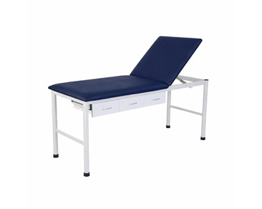 LOGIFORM - Fixed Height Exam Couch Navy Blue with Drawers
