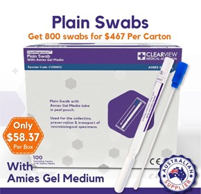 Plain Swabs with Amies Gel Media