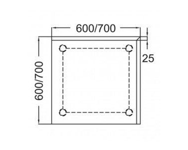 Mixrite - Stainless Steel Corner Work Bench 600/600 W x 600 D with Splashback