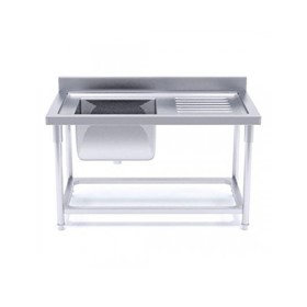 Stainless Steel Sink Bench Single Left Sink 1400 W x 700D  x 850 H 