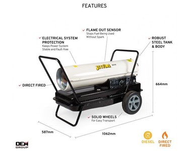 Jetfire - DC50 Fan Heater 50kW | Diesel