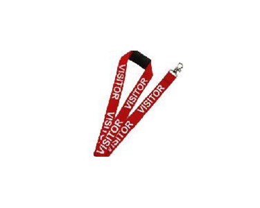 Visitor Red Lanyard L-20S-VISIT - Pkt 10