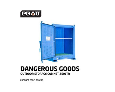 Pratt - 250L Outdoor Dangerous Goods Storage Cabinet
