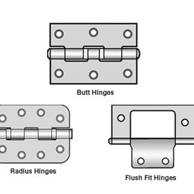 Butt, Radius,Flush Fit, Strap and Tee Hinges
