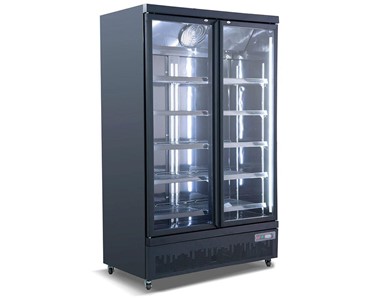 Commercial Upright 2 Door Black Freezer - Model IC COLD FD-BD126AH