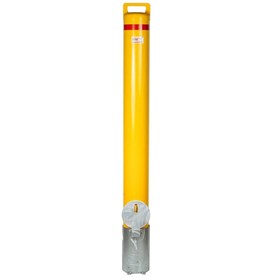 Bollard Removable Padlock 140mm In Ground | B140-IG-REM-PL-Y