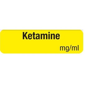 Drug Identification Label - Yellow | Ketamine mg/ml