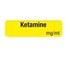 Medi-Print Drug Identification Label - Yellow | Ketamine mg/ml