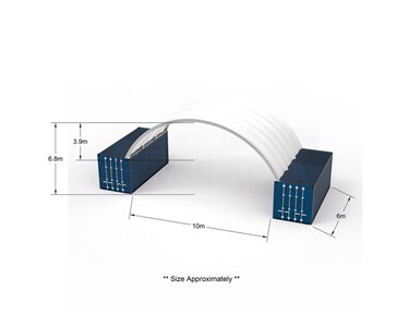 Container Dome Shelter Single Truss 10m x 6m