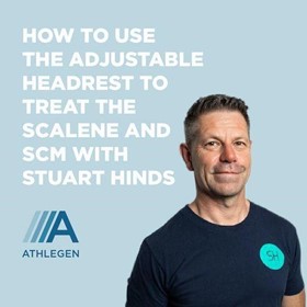 How to use the adjustable head rest to treat the Scalene and SCM with Stuart Hinds