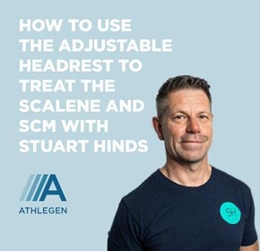 How to use the adjustable head rest to treat the Scalene and SCM with Stuart Hinds