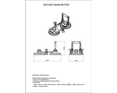 Aardwolf - Ratchet Seam Setter for setting joints on granite kitchen tops.