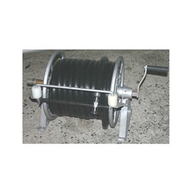 Aluminium Hose Reel with 30m of 25mm Fire Hose and metal nozzle