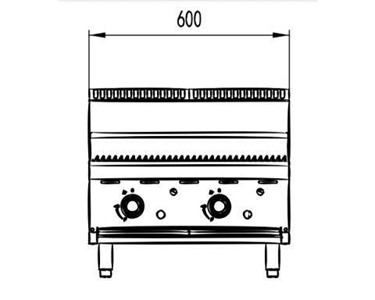 CookRite - Char Grill – Premium | AT80G6C-C-NG 600mm