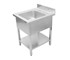 Stainless Steel Large Sink Bowl with splashback