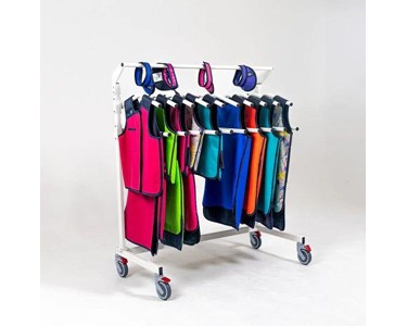 Mobile Lead Apron Rack for Ten Tops & Skirts