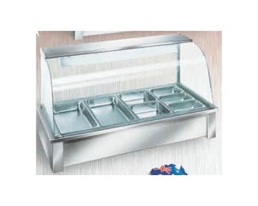 Sharpline - Hot Food Bar - 6 Module (Curved Glass Panel) | HFB6C