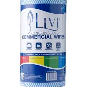 90 Sheet Blue Commercial Wipes | Livi Essentials