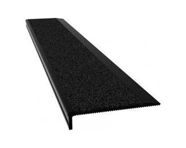 Safety Stride - Aluminium Stair Nosing - J Series Clear Anodised Black