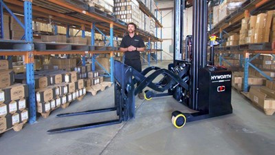 Australian company launches double deep walkie reach stacker at CeMAT