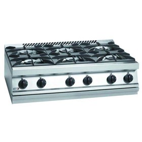 Commercial Burner Gas Cooktop | Natural Gas 6 Burner CG7-60H