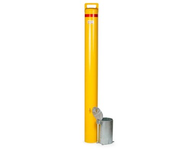 Bollard Removable Padlock 140mm In Ground | B140-IG-REM-PL-Y