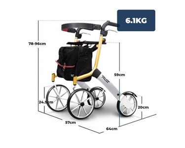 Mobility Wheelie Rollator Walker 6.4 kg | Trust Care