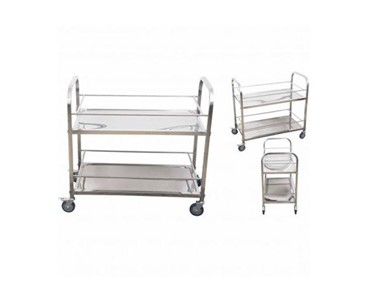 SOGA - 2 Tier Stainless Steel Cart Service Trolley Large 950W X 500D X 950H