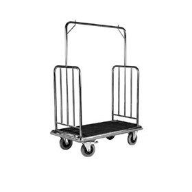 Luggage Trolleys | Stainless Steel Dark Grey Carpet