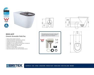 Britex - Toilet Pan | Ceramic Accessible