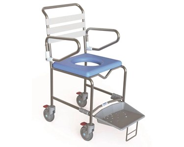 KCare - Transit Mobile Shower Commode With Slideout Footplate - 500mm