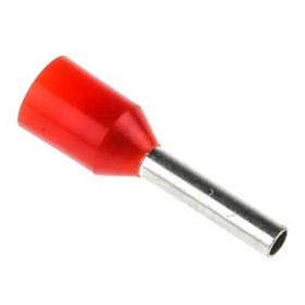 Red Insul Bootlace Ferrule | 8mmpin 1mmsq