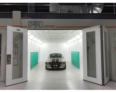 MN Spraybooths - Automotive Full Downdraft Spray Booth | Twin Exhaust