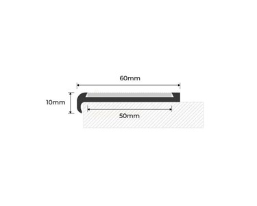 Aluminium Recessed Nosing Natural | EGST12S