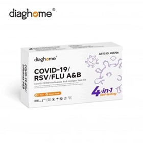 Diaghome Covid-19, RSV, Influenza A&B Antigen Test Kit 1 Test 2026 