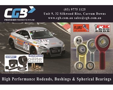 High perfromance rod ends and spherical beairngs for motor sport