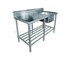 Mixrite - Single Right Stainless Sink 2400 W x 600 D with 150mm Splashback