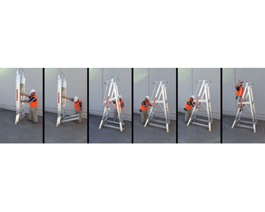 Order Picker Ladder | Wheeled Chassis | 210164